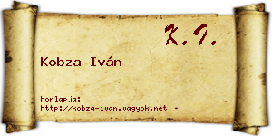 Kobza Iván névjegykártya
